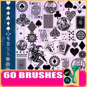 Playing Card Procreate Brushes: Ace, Hearts, Spades (Digital Stamp)