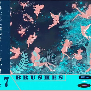 Jeu de pinceaux Ailes de fée des papillons : 47 tampons Photoshop/Procreate