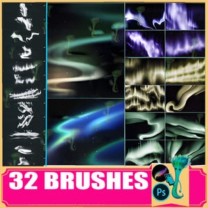 Northern Lights Procreate Brushes: Landscape & Celestial Effects (32 Brushes)