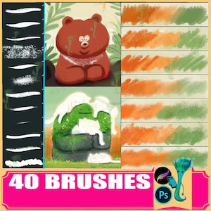 Procreate Chalk Brushes, Digital Art Brush, Procreate Stamps, Textured Brushes, photoshop brushes, cuet brushes procreate