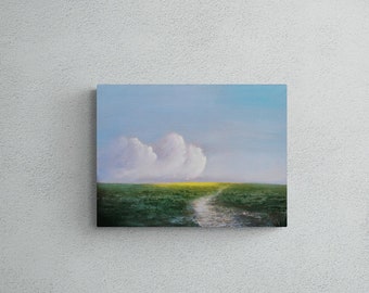 Original oil painting landscape wind cloud