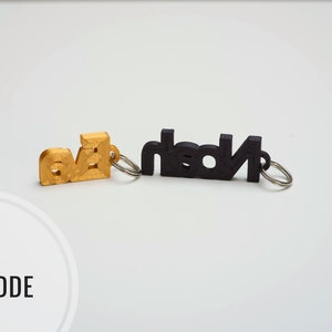 Schlüsselanhänger 3D Namensanhänger Schlüsselanhänger personalisiert 3D Druck Taschenanhänger Geschenk Schule Namensdruck Anhänger Bild 7