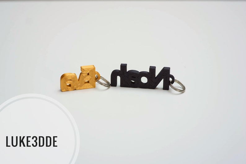Schlüsselanhänger 3D Namensanhänger Schlüsselanhänger personalisiert 3D Druck Taschenanhänger Geschenk Schule Namensdruck Anhänger Bild 7