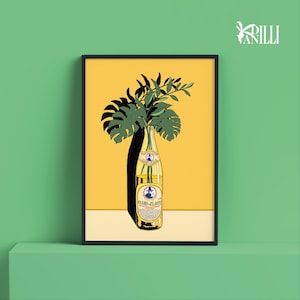 Club Mate Poster - Digital Download - Retro Style Illustration - Wall Art