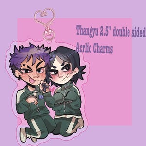 Thangyu 2.5” double sided Acrylic charm [Namgyu and Thanos]