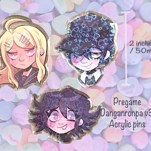 Danganronpa v3 Pregame Acrylic Pins