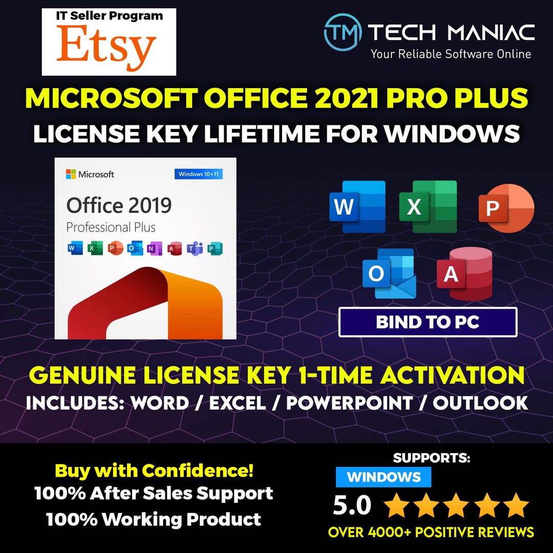 Microsoft Office 2019 Professional Plus License Key Lifetime for ...