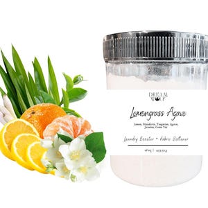 DWS Lemongrass Agave Laundry Scent Booster and Water Softener, Laundry Crystals, Scented Laundry Softener, Natural Washer Perfume