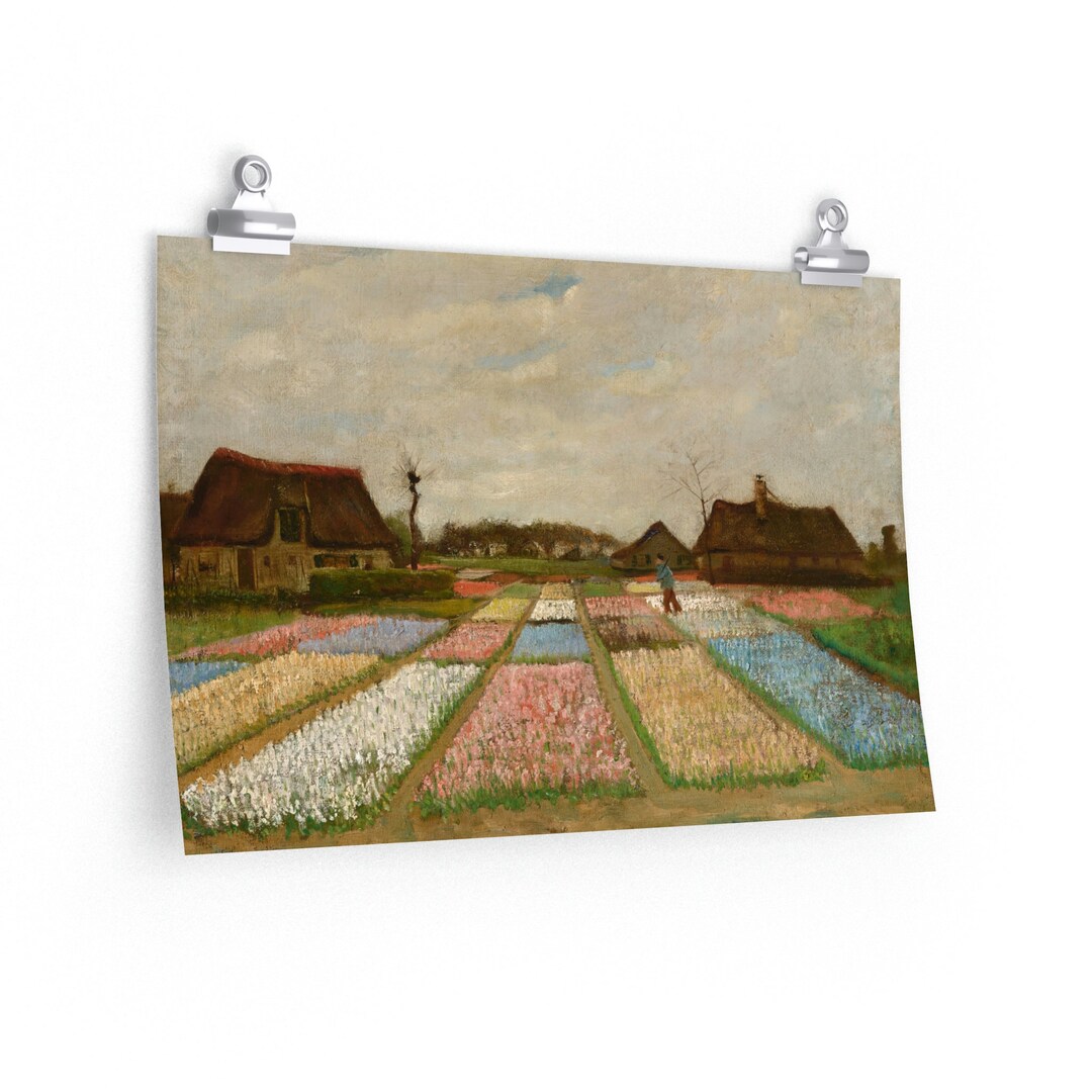 Flower Beds in Holland by Vincent Van Gogh on Premium Matte Poster Post