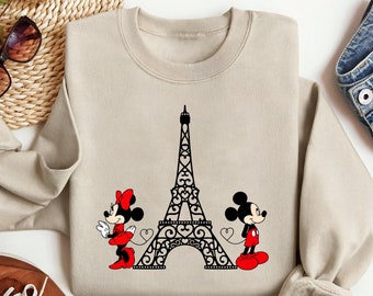 Disneyland Paris Mickey Minnie Sweatshirt, Eiffel Tower Mickey Minnie Crewneck, Disney Paris Vacation Shirt, Paris Family Trip Match Clothes