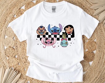 Ohana Charaktere Shirt, Disney Stitch Shirt, Lilo und Stitch Shirt, Disney Ohana Shirt, Disneyland Family Trip Shirt, Stitch und Angel T-Shirt
