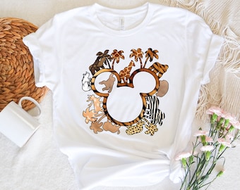 Disney Animal Kingdom Mickey Ears Shirt, Disney Safari Matching Shirt, Disneyworld Family Trip Shirt, Disney Group Shirt, Disney Leopard Tee