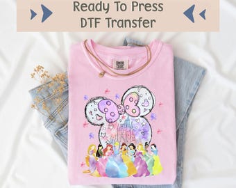 Disney Princess DTF Transfer, Minnie Coquette Design, Girl's Disney Design Ready To Press, Disneyland Image Transfer, Magical Kingdom DTF