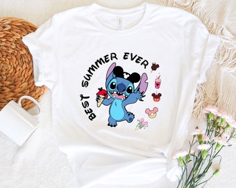 Bester Sommer aller Zeiten Shirt, Disney Stitch Shirt, Stitch Snacks Shirt, Disney Shirt für Kinder, Lilo und Stitch Shirt, Disney Trip Shirt, Ohana Shirt