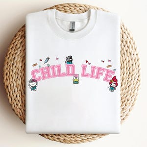 Hello Cat Nurse Sweatshirt, Pediatric Nurse Crewneck, RN Sweatshirt, Nursing Sweatshirt, NICU Sweatshirt, PICU Sweatshirt, Kawaii Nurse Tee