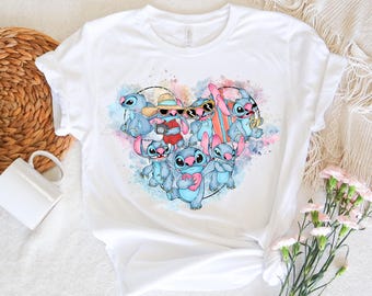 Disney Stich Colorful Shirt, Stitch Mickey Ears Tee, Stich Shirt Family, Disneyland Kids Stitch Shirt, Love Stitch Shirt, Stitch Ohana Shirt