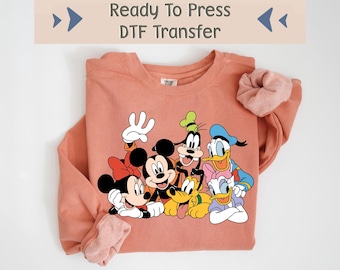 Disney Mickey And Friends DTF Transfer, Disneyland Matching DTF, Disney Ready To Press, Goofy Image Transfer, Disney Family DTF, Disney dtf