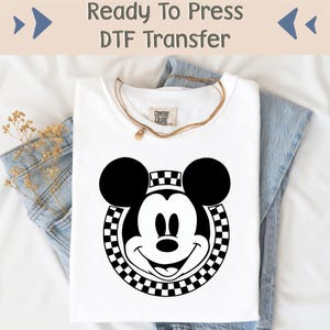 Retro Mickey Mouse DTF Transfer, Classic Mickey DTF, Disney Boy DTF, Disneyland Matching Image Transfer, Disney Mickey Dtf, Vintage Mickey