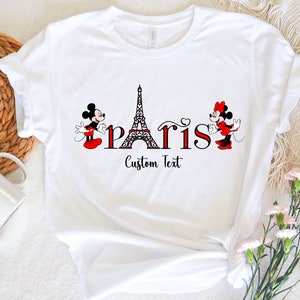 Couples Disneyland Paris Shirt, Mickey Minnie Paris Shirt, Disney Paris Trip T-Shirt, Couples Paris Vacation Shirt, Eiffel Tower Family Tee image 1