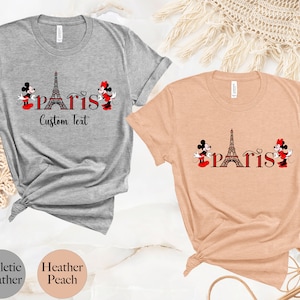Couples Disneyland Paris Shirt, Mickey Minnie Paris Shirt, Disney Paris Trip T-Shirt, Couples Paris Vacation Shirt, Eiffel Tower Family Tee image 4