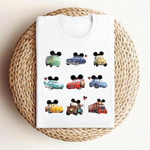 Disney Cars Characters Shirt, Tow Mater, Cars Family Matching Shirt, Lightning McQueen Shirt, Disneyland Family Trip, Cars Mickey Ears Tee