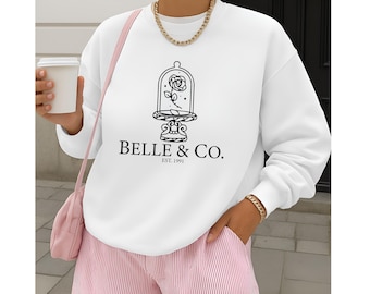 Beauty And The Beast Sweatshirt, Disney Princess Belle Tee, Enchanted Rose Sweatshirt, Retro Beauty And The Beast, Tale As Old As Time Shirt