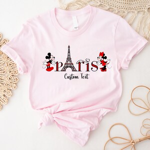 Couples Disneyland Paris Shirt, Mickey Minnie Paris Shirt, Disney Paris Trip T-Shirt, Couples Paris Vacation Shirt, Eiffel Tower Family Tee image 3