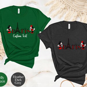 Couples Disneyland Paris Shirt, Mickey Minnie Paris Shirt, Disney Paris Trip T-Shirt, Couples Paris Vacation Shirt, Eiffel Tower Family Tee image 7