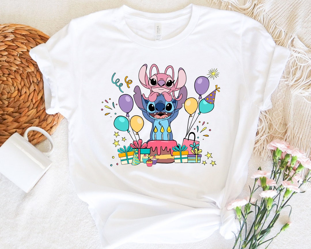 Camiseta de cumpleaños de Stitch, camiseta de fiesta de cumpleaños