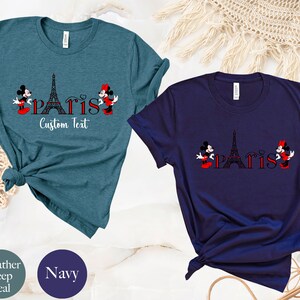 Couples Disneyland Paris Shirt, Mickey Minnie Paris Shirt, Disney Paris Trip T-Shirt, Couples Paris Vacation Shirt, Eiffel Tower Family Tee image 6