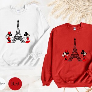 Disneyland Paris Mickey Minnie Sweatshirt, Eiffel Tower Mickey Minnie Crewneck, Disney Paris Vacation Shirt, Paris Family Trip Match Clothes image 8