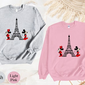 Disneyland Paris Mickey Minnie Sweatshirt, Eiffel Tower Mickey Minnie Crewneck, Disney Paris Vacation Shirt, Paris Family Trip Match Clothes image 7