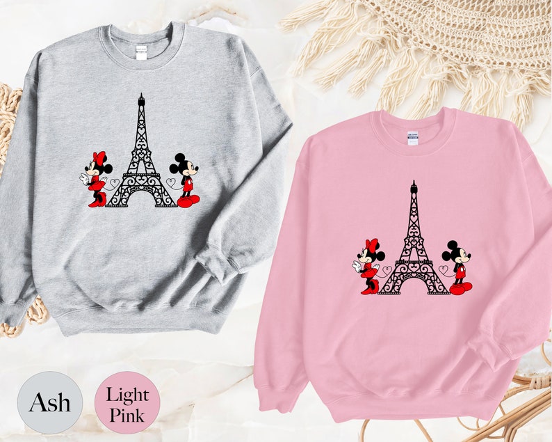 Disneyland Paris Mickey Minnie Sweatshirt, Eiffel Tower Mickey Minnie Crewneck, Disney Paris Vacation Shirt, Paris Family Trip Match Clothes image 7