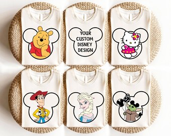 Disney Matching Shirt, Disneyland Custom Shirt, Disney Family Trip Shirt, Mickey Ears Sketch Shirt, Disney Unisex Shirt, Kawaii Hello Cat