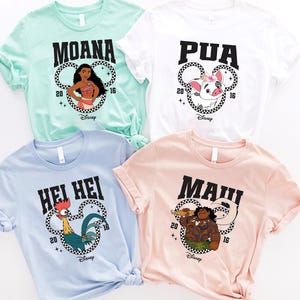 Disney Moana Characters Shirt, Moana Matching Shirts, Pua Moana Shirt, Hei Hei Shirt, Moana Princess Shirt, Disney Crew Shirts, Moana 2025