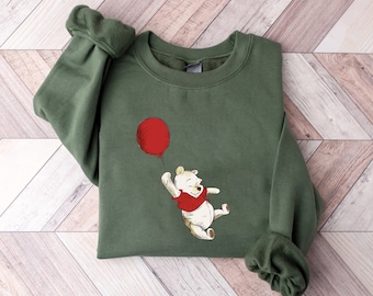 Felpa classica di Winnie the Pooh, felpa retrò Disney, girocollo con orsetto Pooh, regalo Pooh, felpa retrò Pooh, felpa con cappuccio con schizzo Pooh