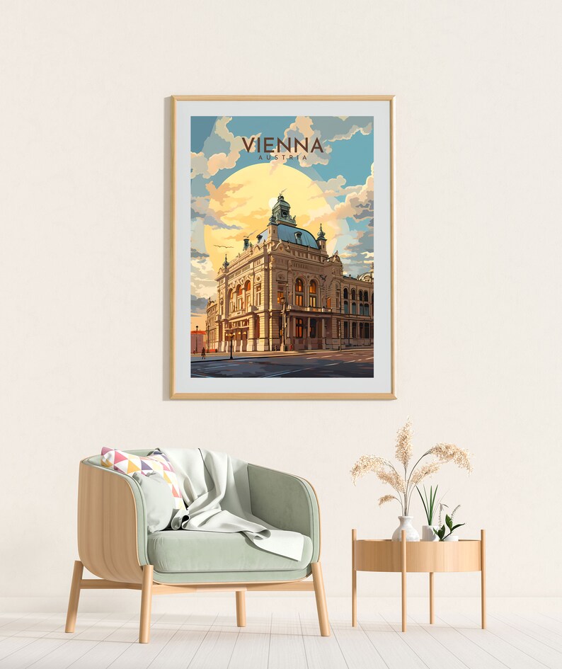 Vienna, Austria Travel Print. Downloadable Home Decor Wall Art for Instant Download. Digital Poster on Etsy.