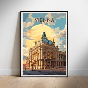 Póster de viaje a Austria, Viena, descargable, decoración del hogar, póster digital de descarga instantánea
