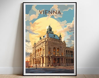 Austria Travel Print art, Vienna, Downloadable Home Decor Wall Art, Instant Download Digital Poster