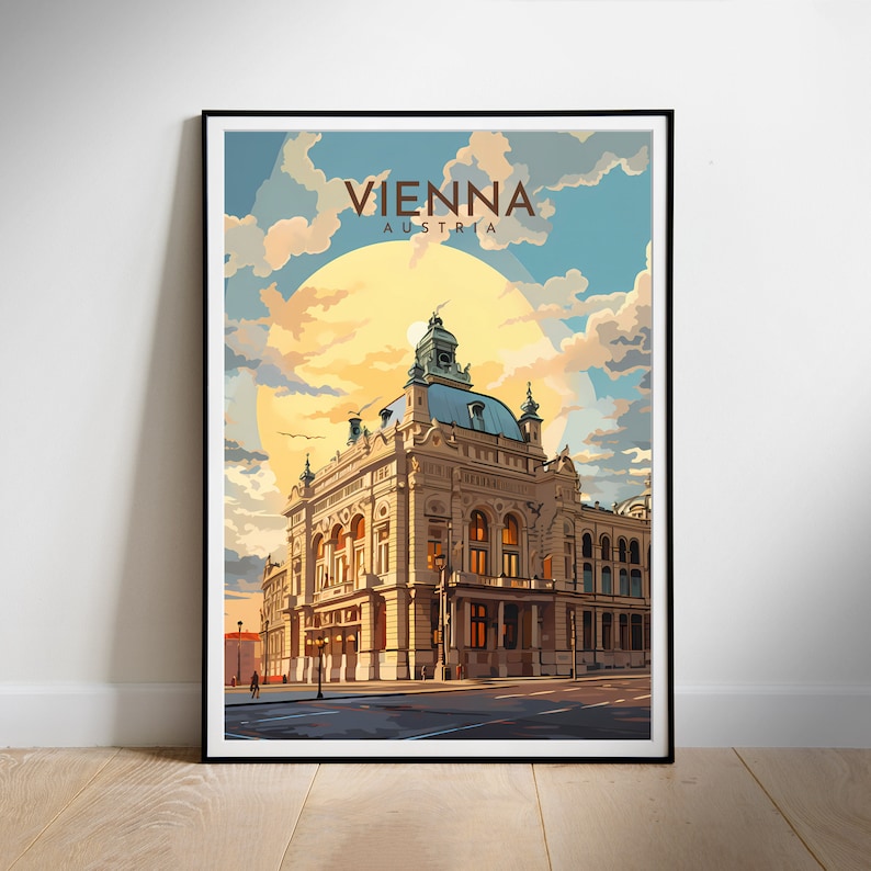 Vienna, Austria Travel Print. Downloadable Home Decor Wall Art for Instant Download. Digital Poster on Etsy.