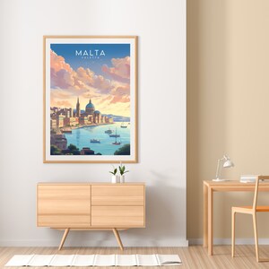 Malta Valetta Travel Print. Digital Poster, Downloadable Home Decor Wall Art for Instant Download on Etsy.