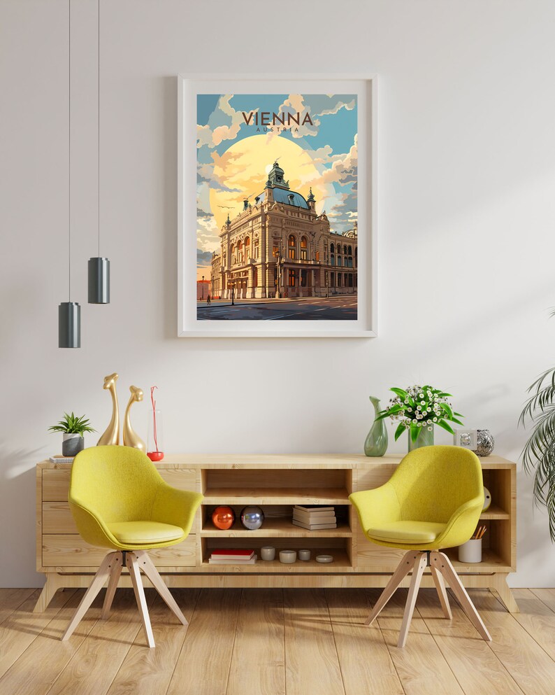 Vienna, Austria Travel Print. Downloadable Home Decor Wall Art for Instant Download. Digital Poster on Etsy.