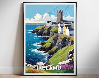 Travel poster Digital Print, Ireland, Downloadable Wall Art, Instant Download