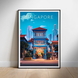 Singapur Reise Poster, Wandbild, digitales Reisen, Sofort Download