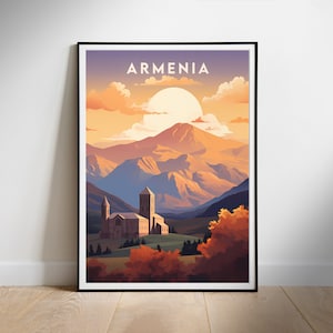 Pôster de viagens da Armênia, arte digital para impressão em parede, download instantâneo, novo presente para casa.