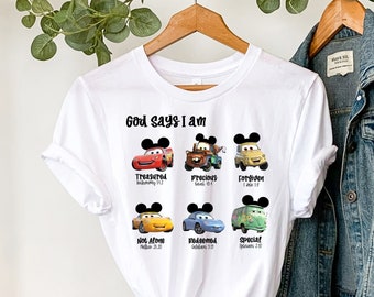 Maglietta Disney Cars, Maglietta Disney Tow Mater, Maglietta Lightning McQueen, Maglietta Cars Mickey Ears, Maglietta Disney Family Trip, Maglietta Disneyworld