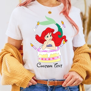 Princess Ariel Birthday Shirt, Custom Birthday Shirt, Little Mermaid Shirt, Birthday Girl, Disney Ariel Shirt, Princess Theme Party Shirt