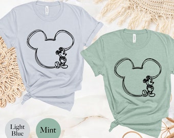 Maglietta Mickey Sketch, Maglietta Disney semplice, Magliette Disney unisex, Magliette Disney Group, Maglietta Disney Family, Magliette Disney abbinate
