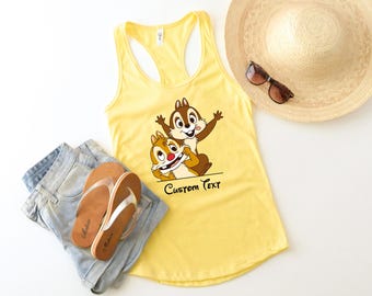 Camiseta sin mangas de Chip y Dale, camiseta de Double Trouble, camiseta sin mangas de Disney Crew, camiseta sin mangas a juego de Disneyland Family, camiseta sin mangas de Disney Friends