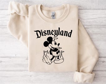 Classic Mickey Sweatshirt, Retro Disneyland Sweatshirt & Hoodie, Sketch Mickey Sweatshirt, Disneyland Family Vacation Sweatshirt